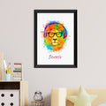 Personalised Personalised Watercolour Lion Wild Side Musical Print