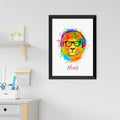 Personalised Personalised Watercolour Lion Wild Side Musical Print