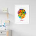 Personalised Personalised Watercolour Lion Wild Side Musical Print