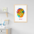 Personalised Personalised Watercolour Lion Wild Side Musical Print