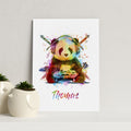 Personalised Personalised Watercolour Panda Gaming Print
