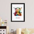 Personalised Personalised Watercolour Panda Gaming Print