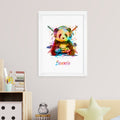 Personalised Personalised Watercolour Panda Gaming Print