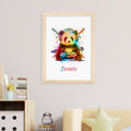Personalised Personalised Watercolour Panda Gaming Print