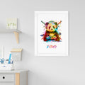 Personalised Personalised Watercolour Panda Gaming Print