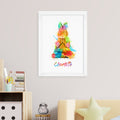 Personalised Personalised Watercolour Rabbit Meditation Print
