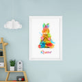 Personalised Personalised Watercolour Rabbit Meditation Print