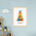 Personalised Personalised Watercolour Rabbit Meditation Print