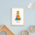 Personalised Personalised Watercolour Rabbit Meditation Print