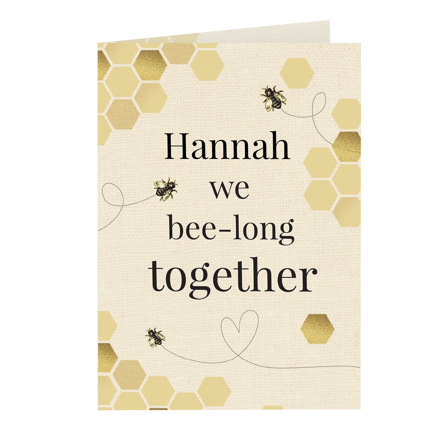 Personalised We Bee-Long Together Card
