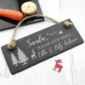 Personalised We Believe Santa Slate Hanging Sign