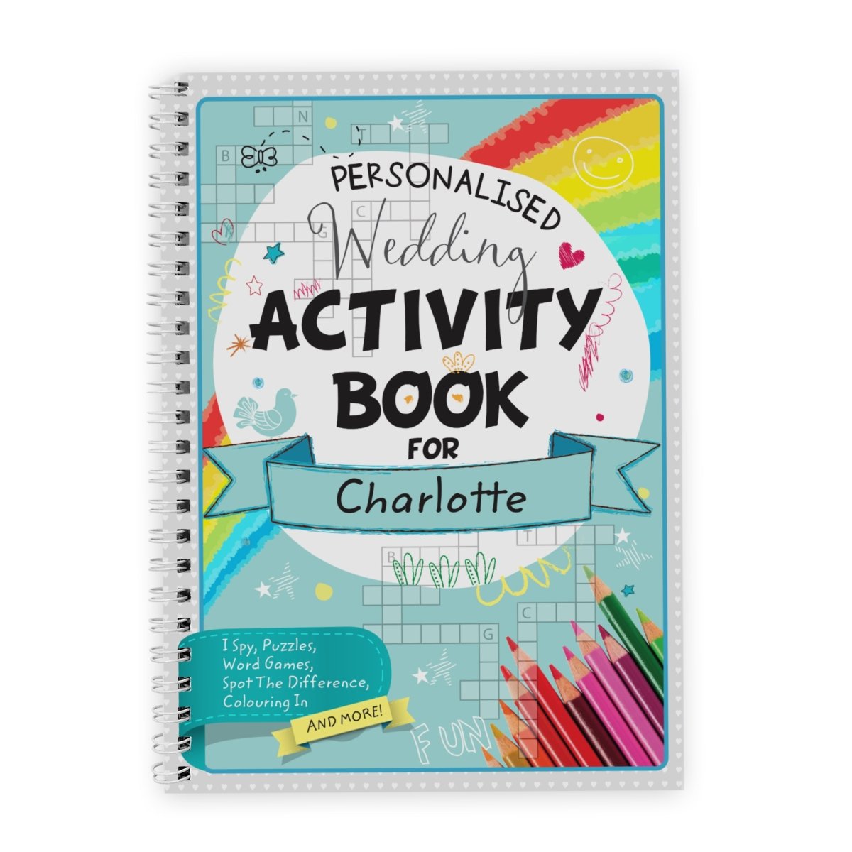 Personalised Wedding Activity A5 Notebook