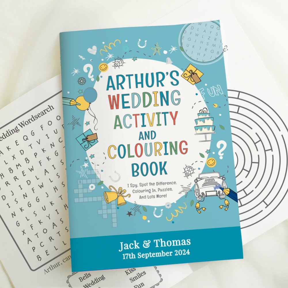 Personalised Wedding Activity Book For Boys