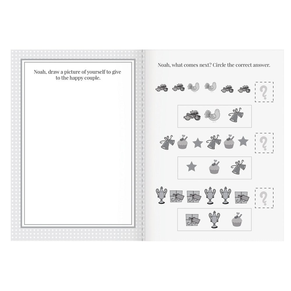 Personalised Wedding Activity Book For Boys