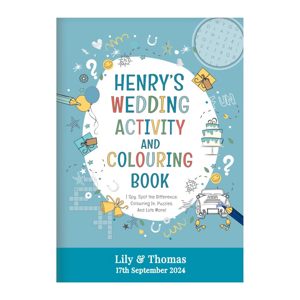 Personalised Wedding Activity Book For Boys