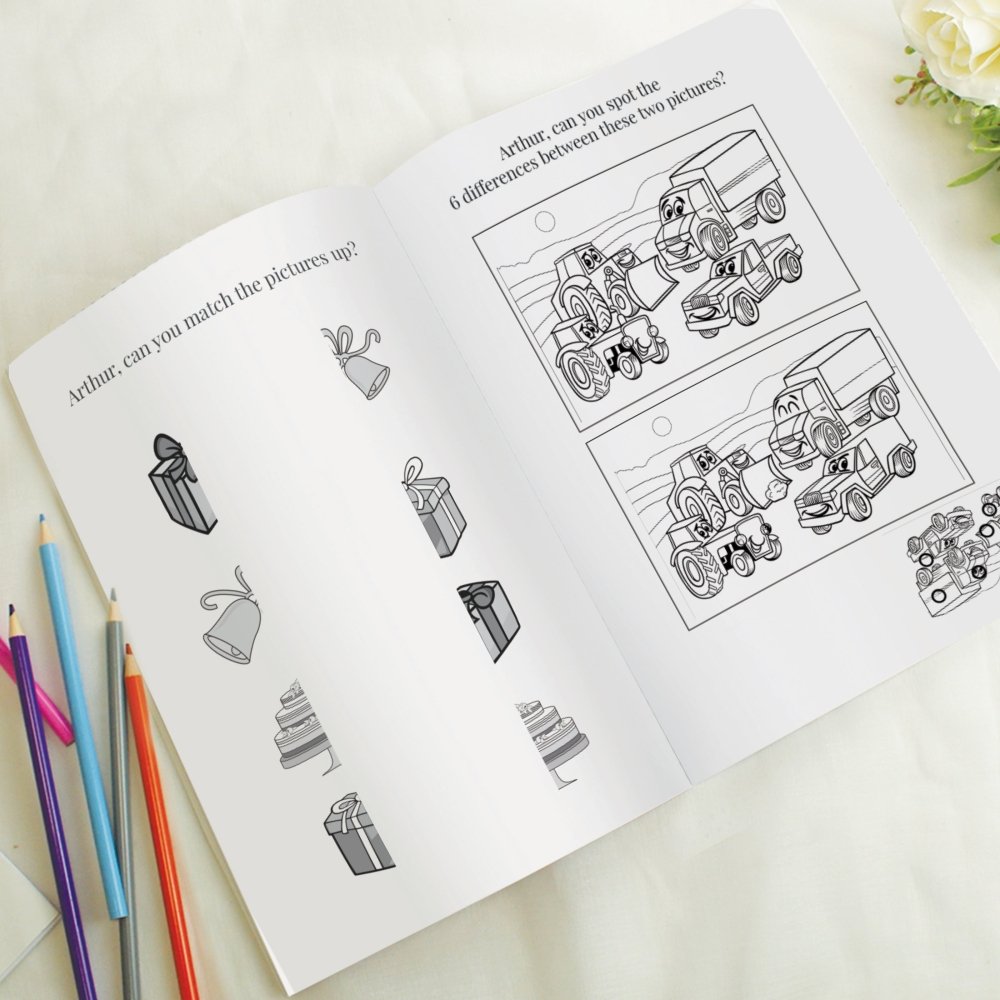 Personalised Wedding Activity Book For Boys