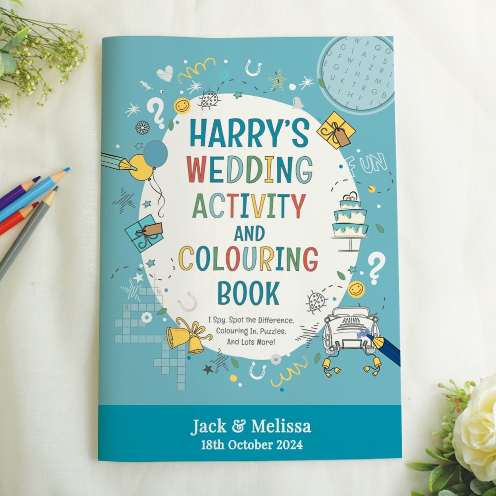 Personalised Wedding Activity Book For Boys