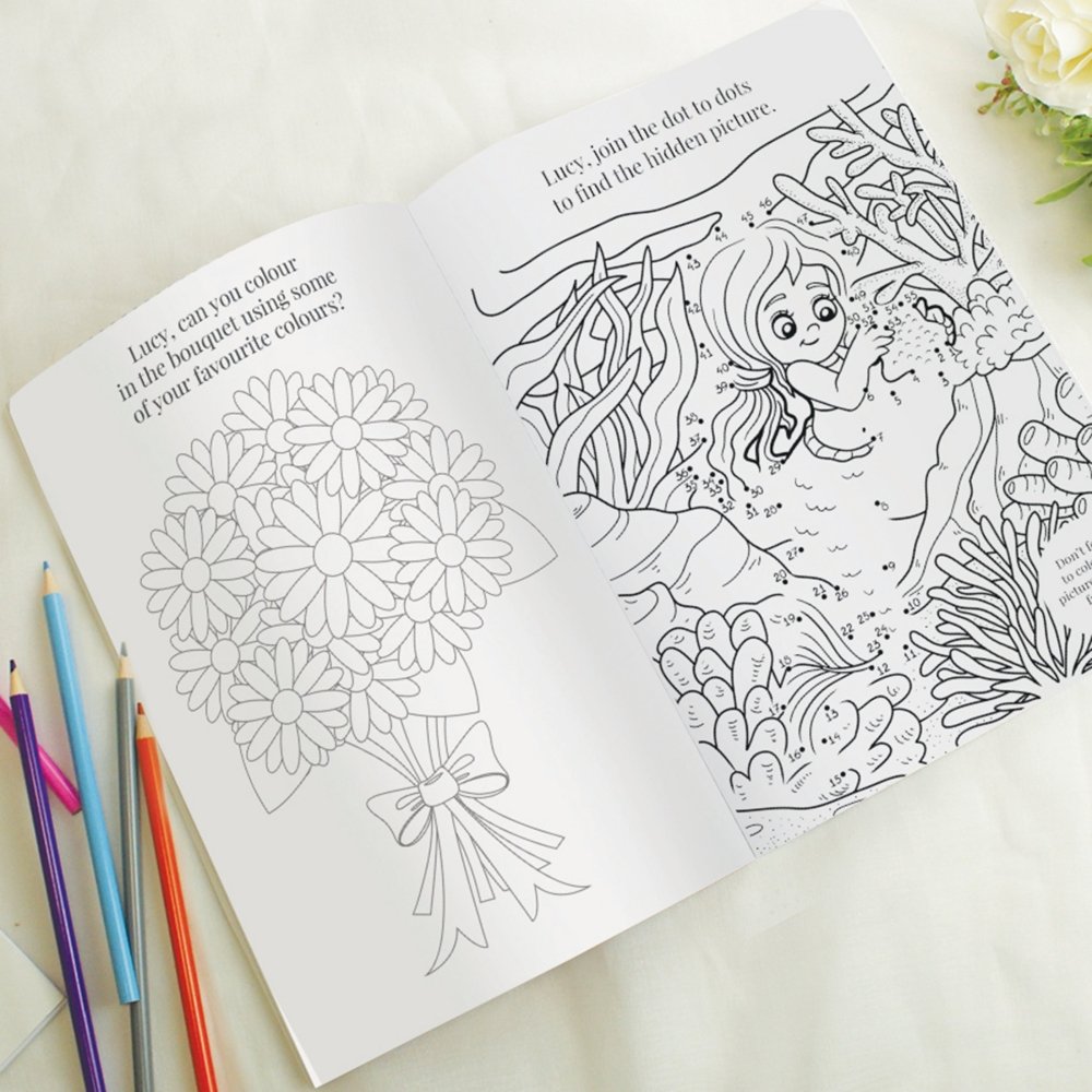 Personalised Wedding Activity Book For Girls