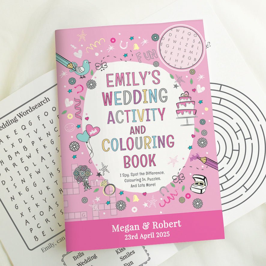 Personalised Wedding Activity Book For Girls