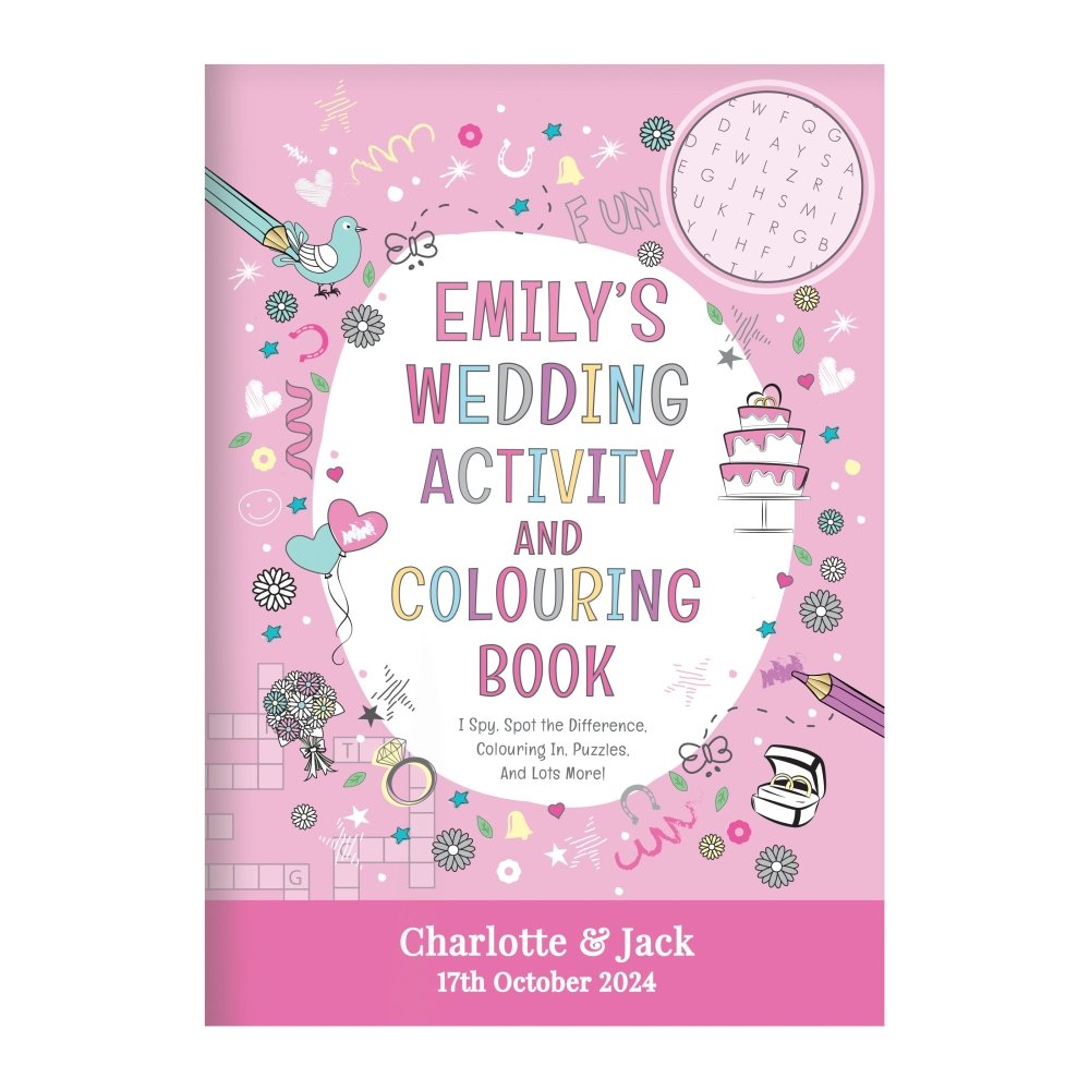 Personalised Wedding Activity Book For Girls