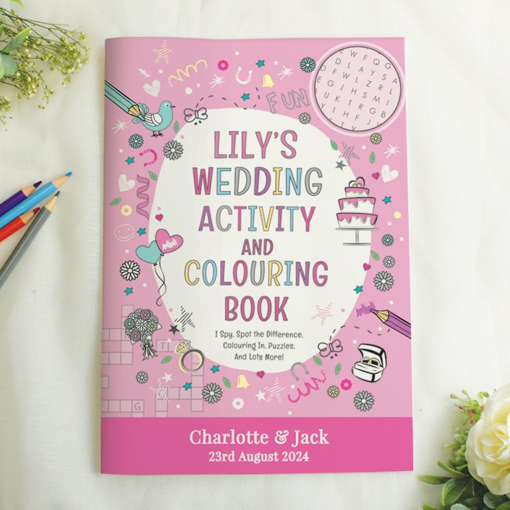 Personalised Wedding Activity Book For Girls