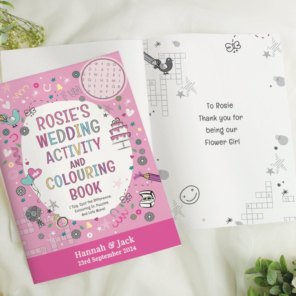 Personalised Wedding Activity Book For Girls