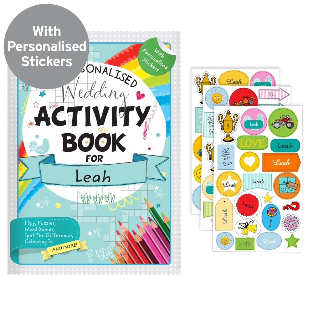 Personalised Wedding Activity Book With Stickers