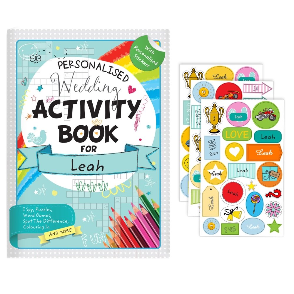 Personalised Wedding Activity Book With Stickers