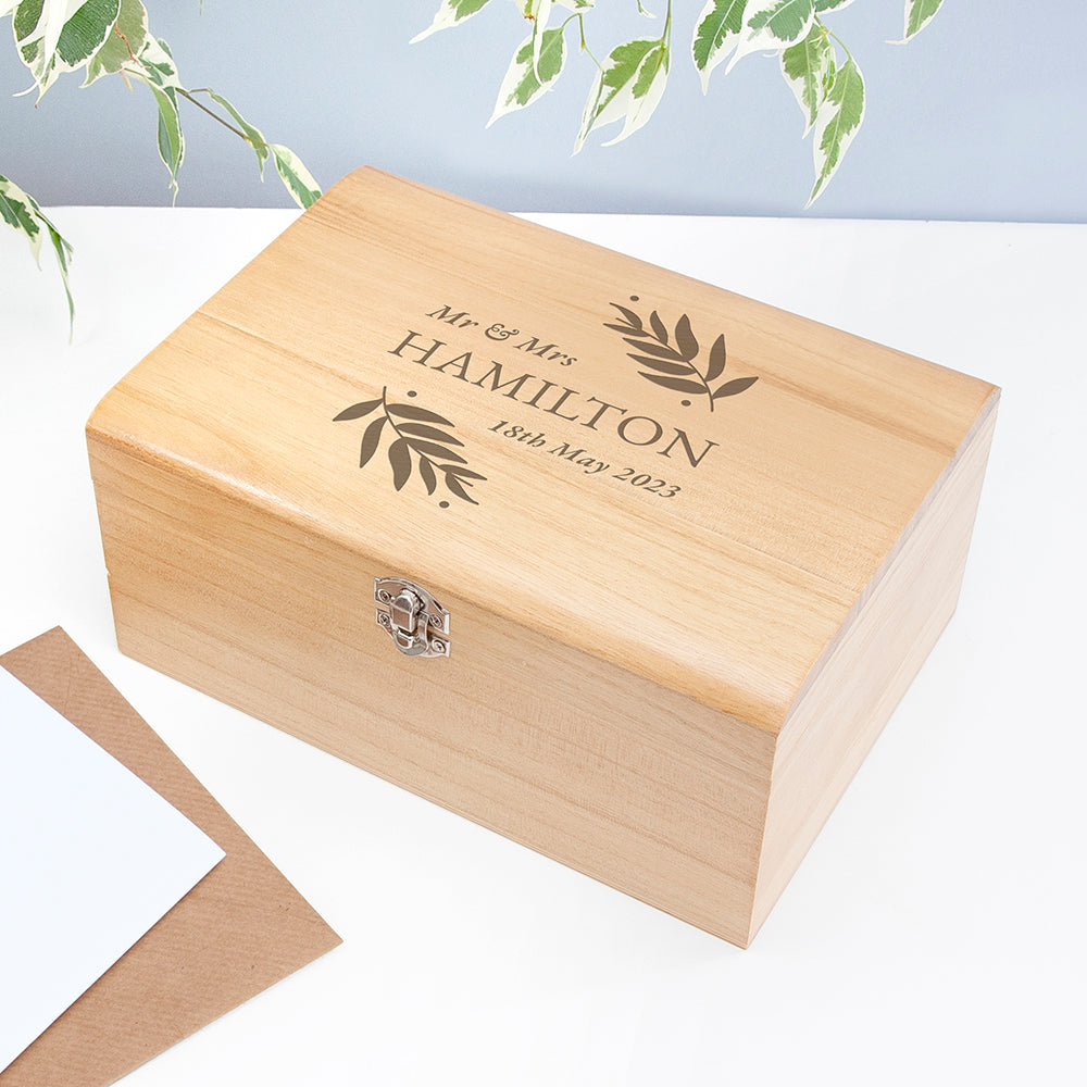 Personalised Personalised Wedding Date Keepsake Chest