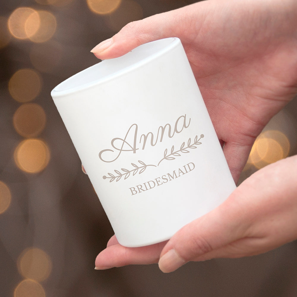 Personalised Personalised Wedding Party Candle Holder