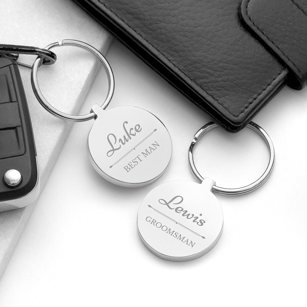 Personalised Personalised Wedding Party Keyring