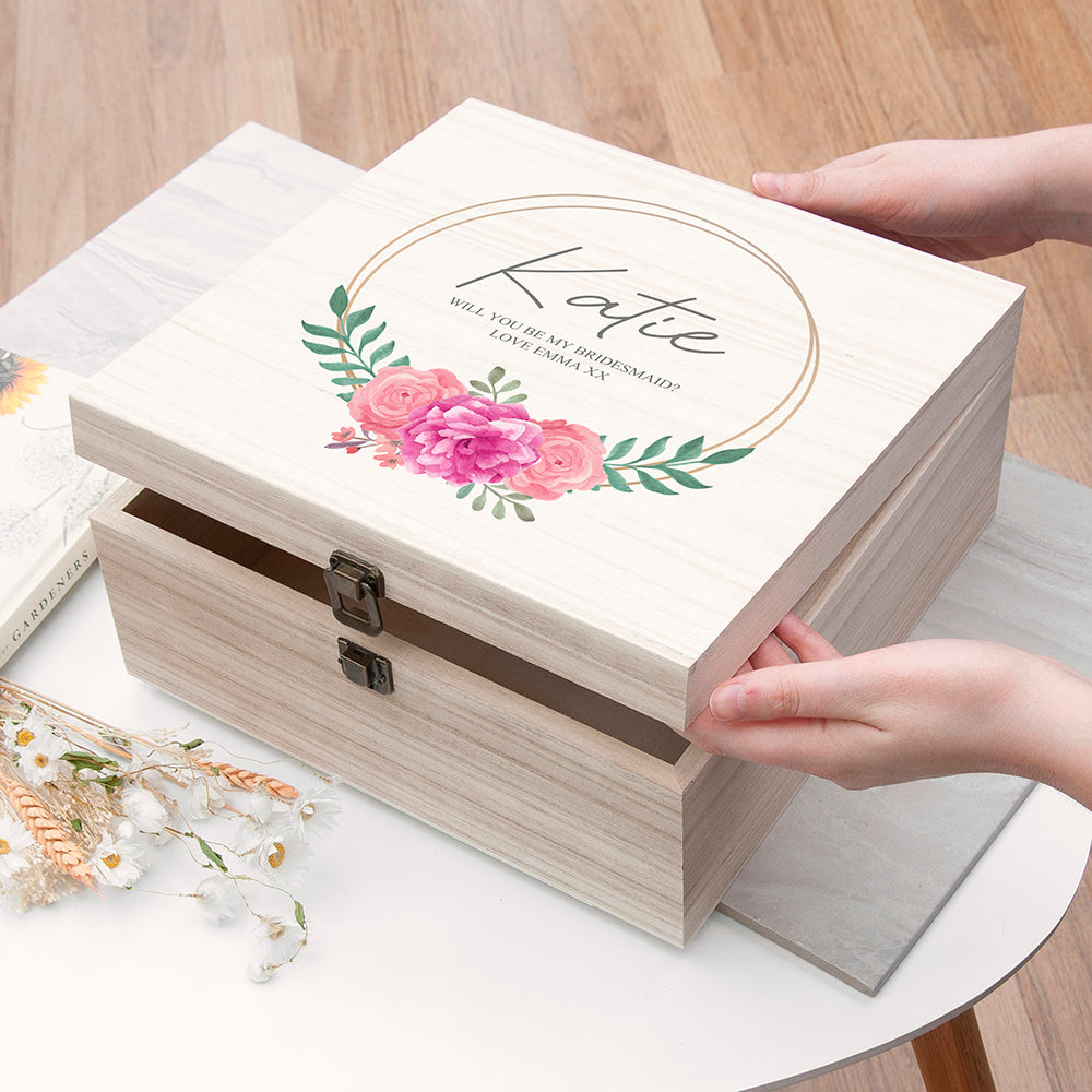Personalised Personalised Wedding Party Memory Box