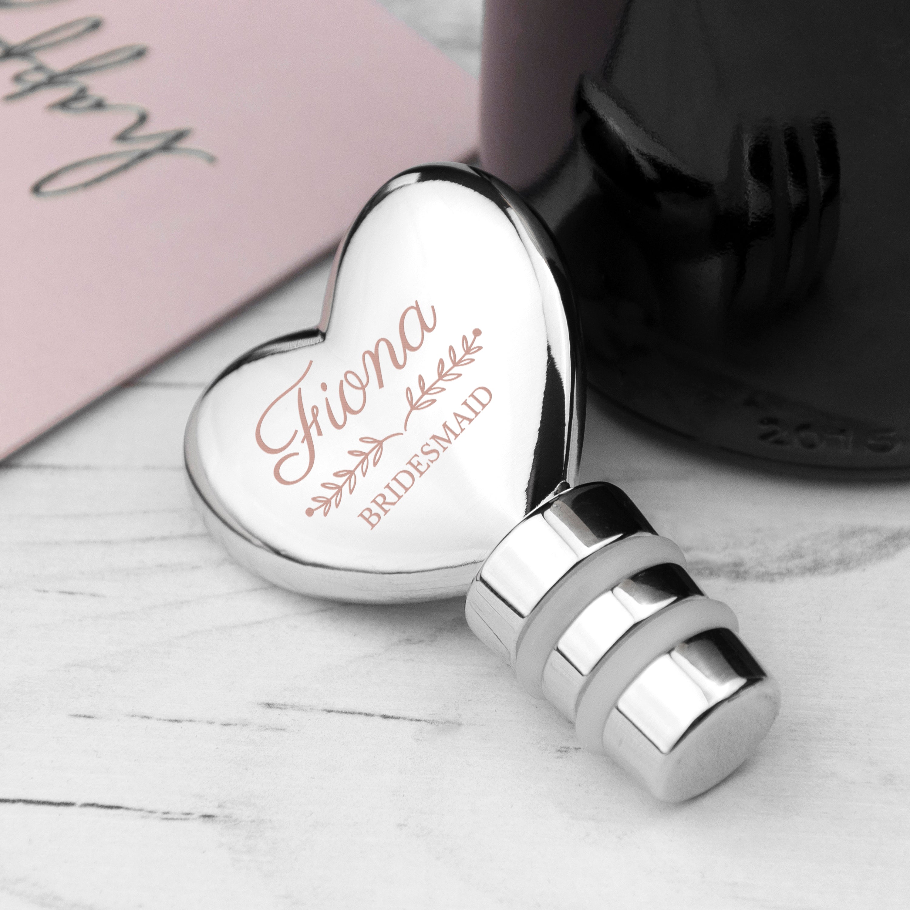 Personalised Wedding Wreath Bottle Stopper