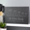 Personalised Welly Boot Family Of Five Slate