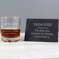 Personalised Whisky Tumbler & Slate Coaster Set