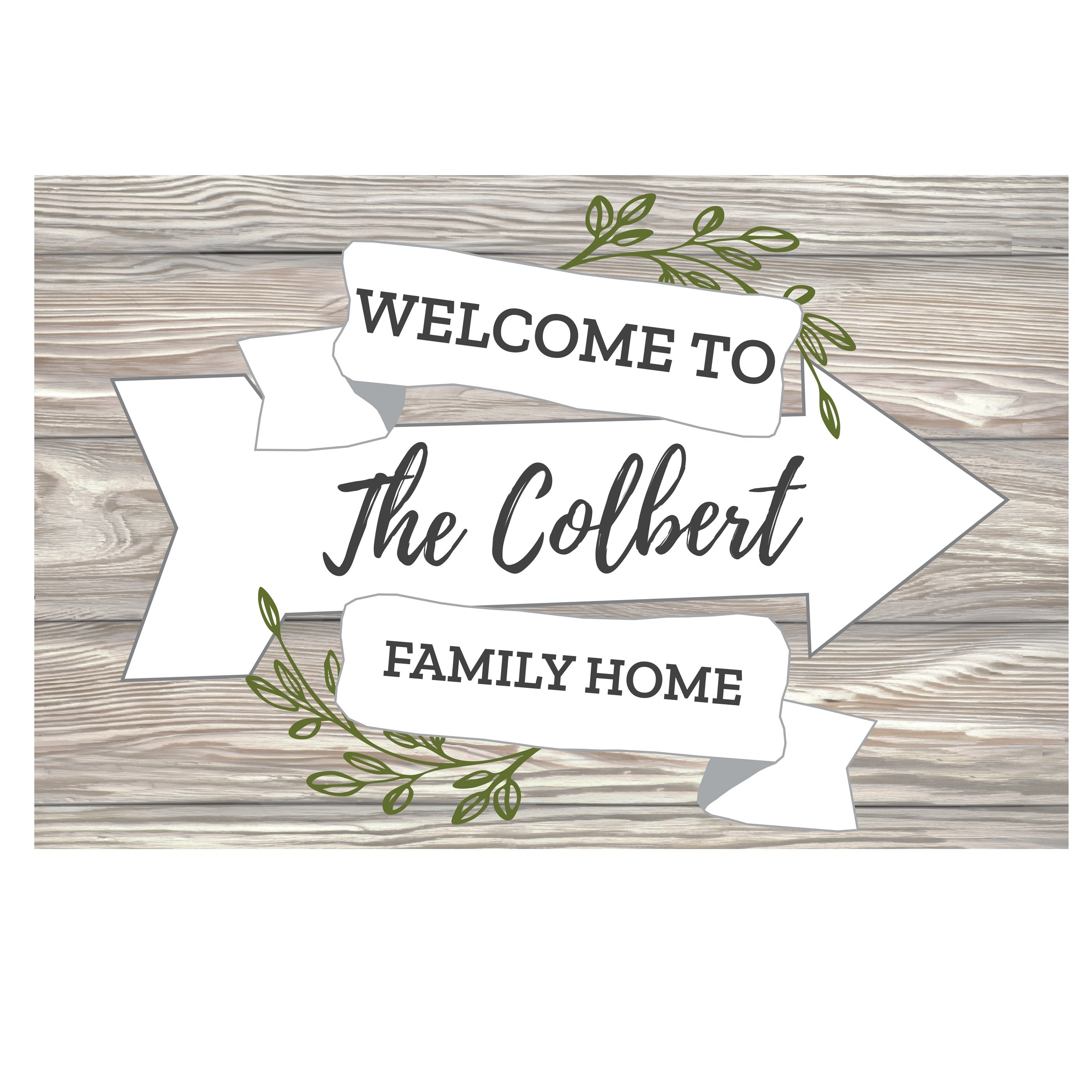 Personalised White Arrow Banner Metal Sign