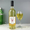Personalised White Wine Vintage Age Label With Gift Box