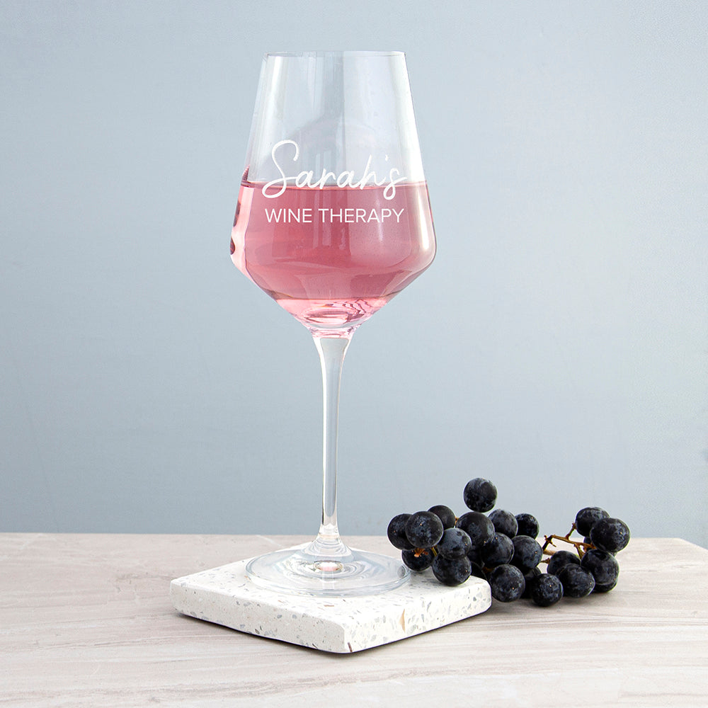 Personalised Personalised Wine Therapy Wine Glass