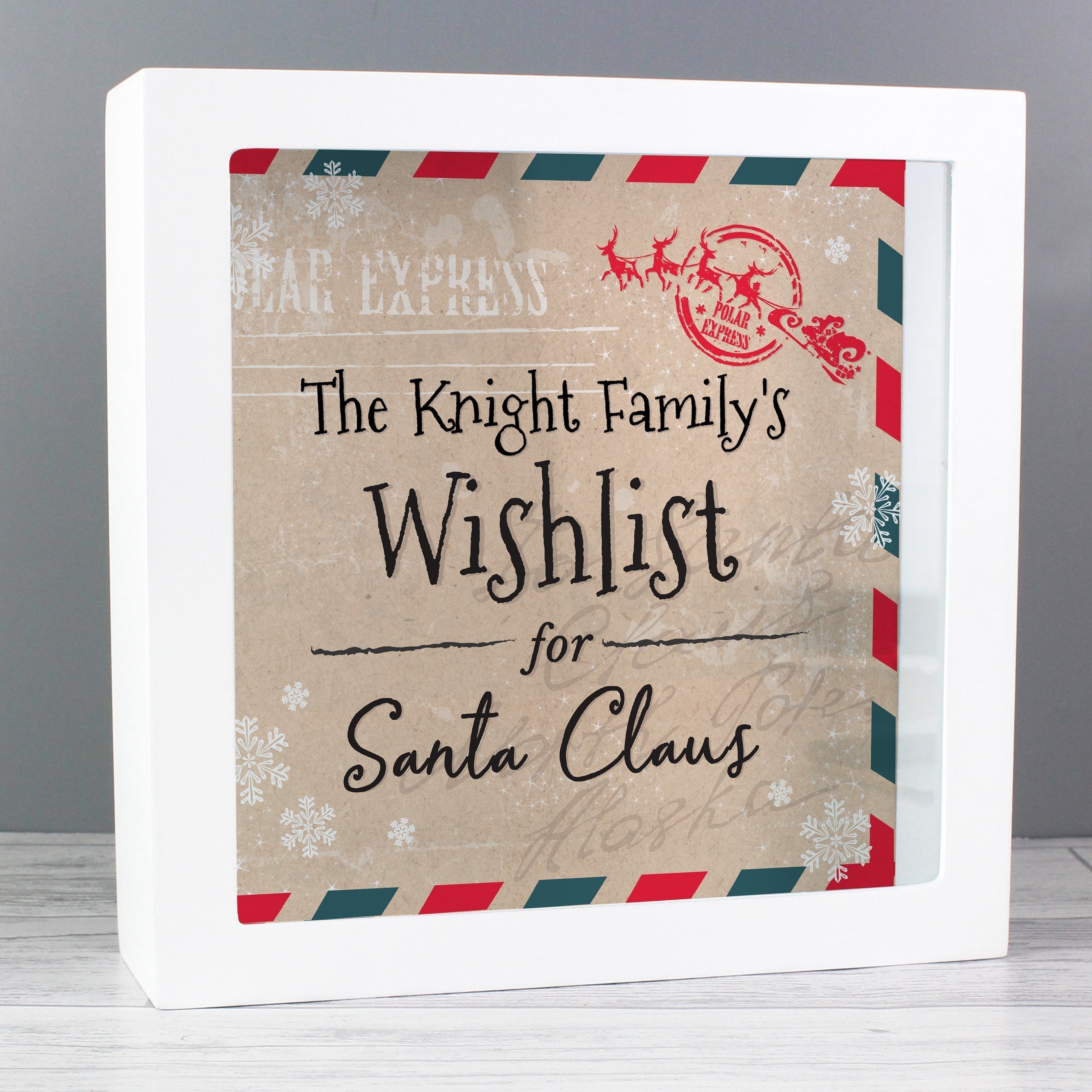 Personalised Wishes Lists And Letters For Santa Keepsake Box