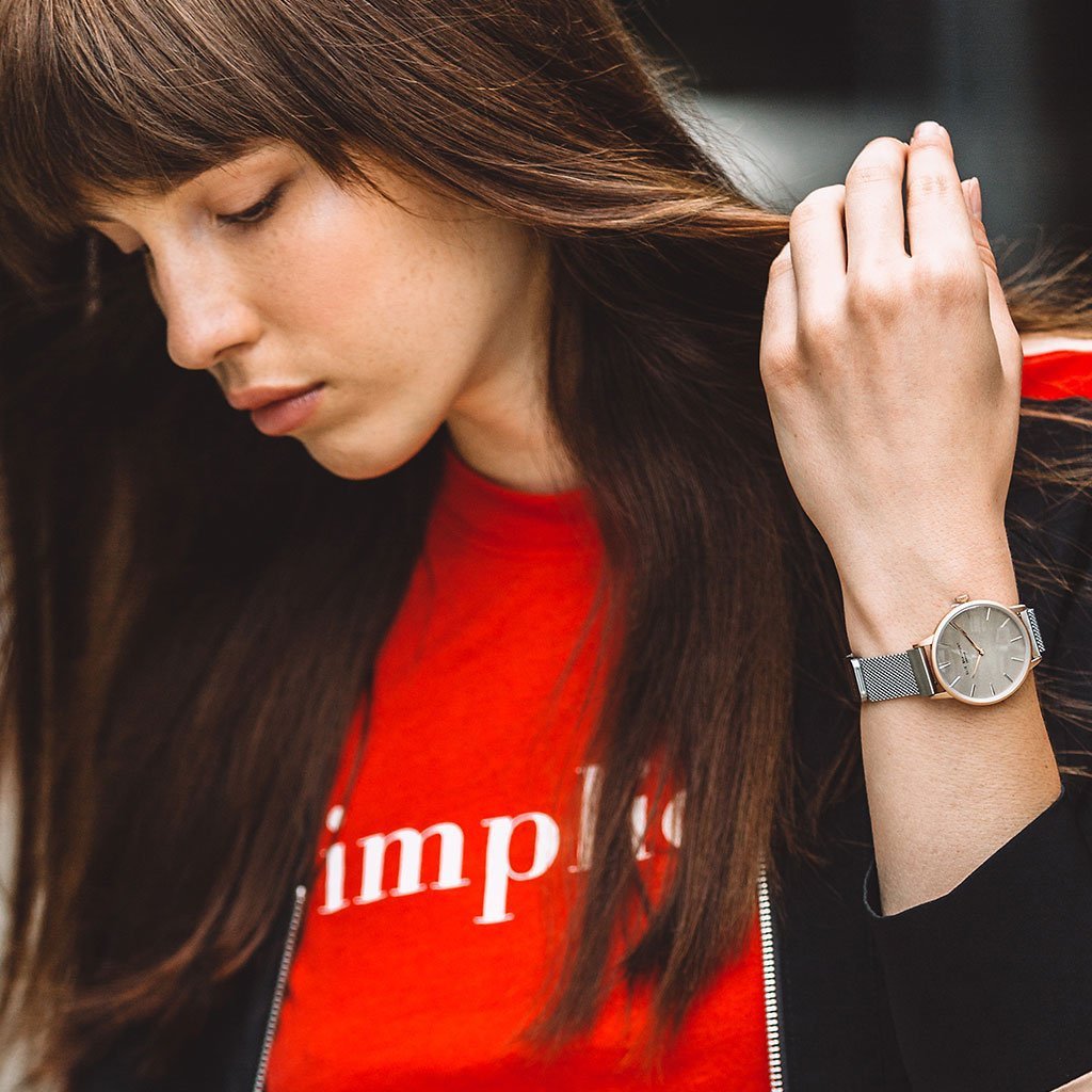 Personalised Womens Watch "Elie Beaumont" Holborn Rose Silver