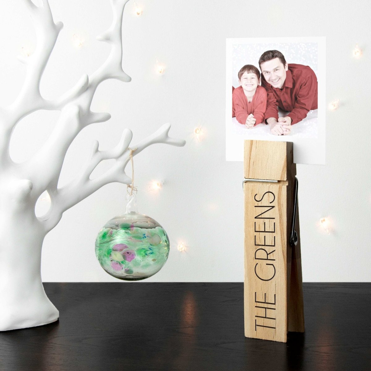 Personalised Wooden Peg Photo Holder