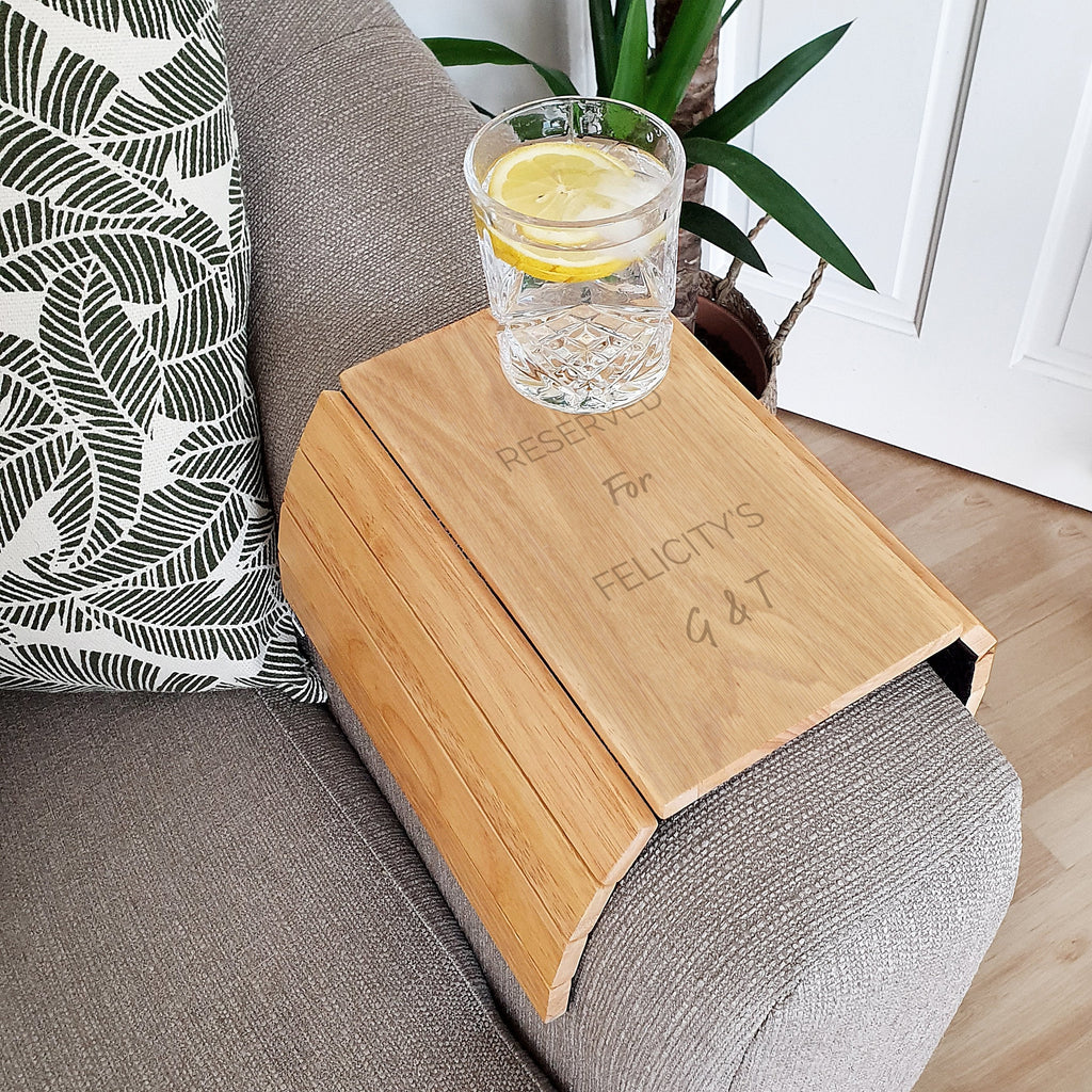 Personalised Wooden Sofa Tray