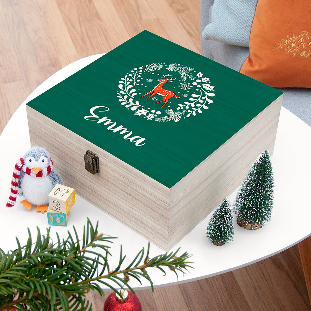 Personalised Personalised Woodland Deer Christmas Eve Box