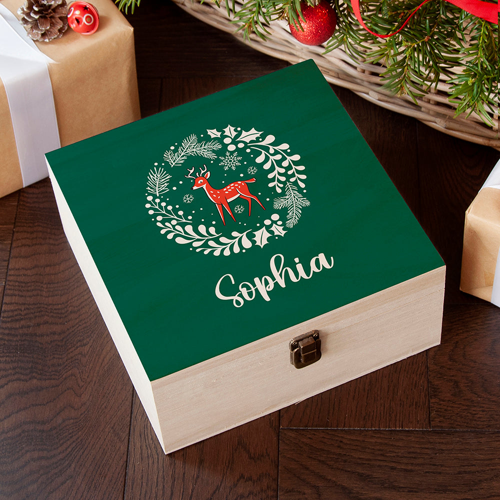 Personalised Personalised Woodland Deer Christmas Eve Box