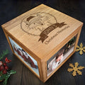 Personalised Woodland Fox Christmas Memory Photo Cube
