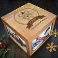 Personalised Woodland Mouse Christmas Memory Photo Cube