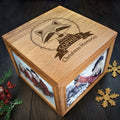 Personalised Woodland Raccoon Christmas Memory Photo Cube