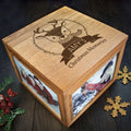 Personalised Woodland Reindeer Christmas Memory Photo Cube