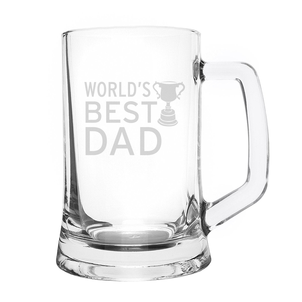 Personalised World's Best Dad Glass Tankard