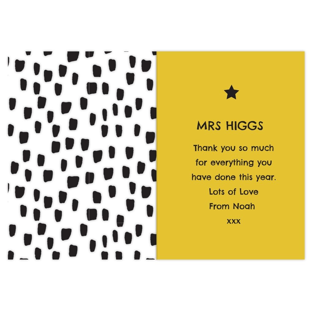 Personalised World's Best Teacher Trophy Greeting Card